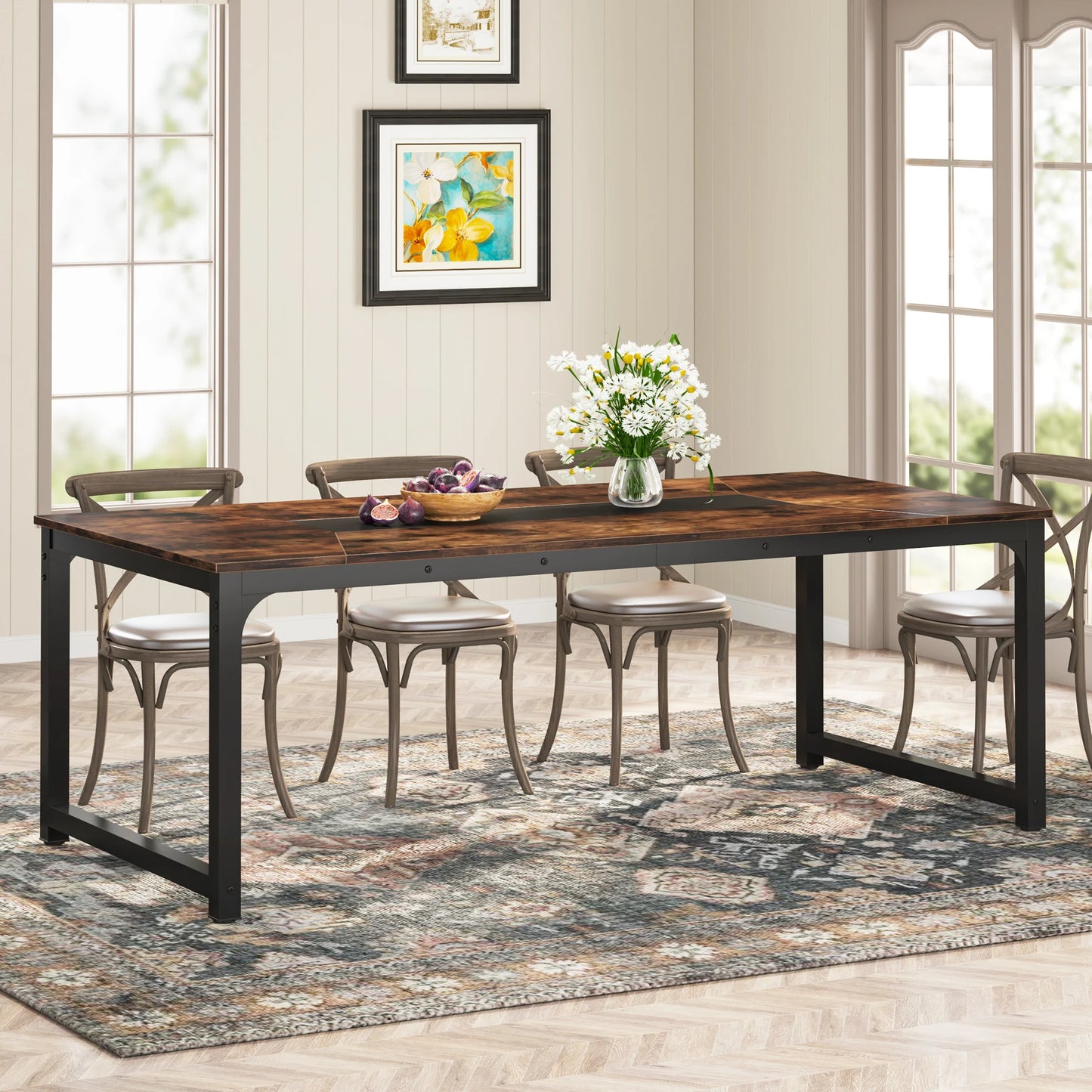 Tribesigns Rectangular Dining Table For 6 To 8 People