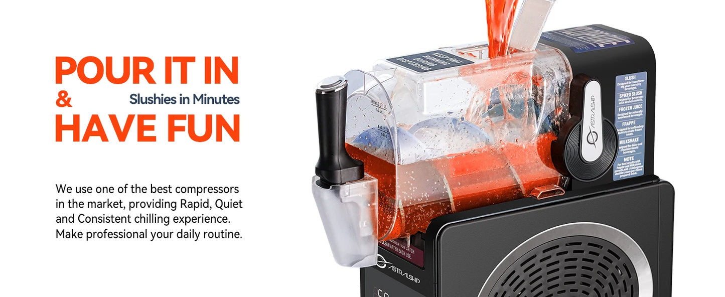 Astralship Slushie Machine With 6 Presets And Smart Temp Control