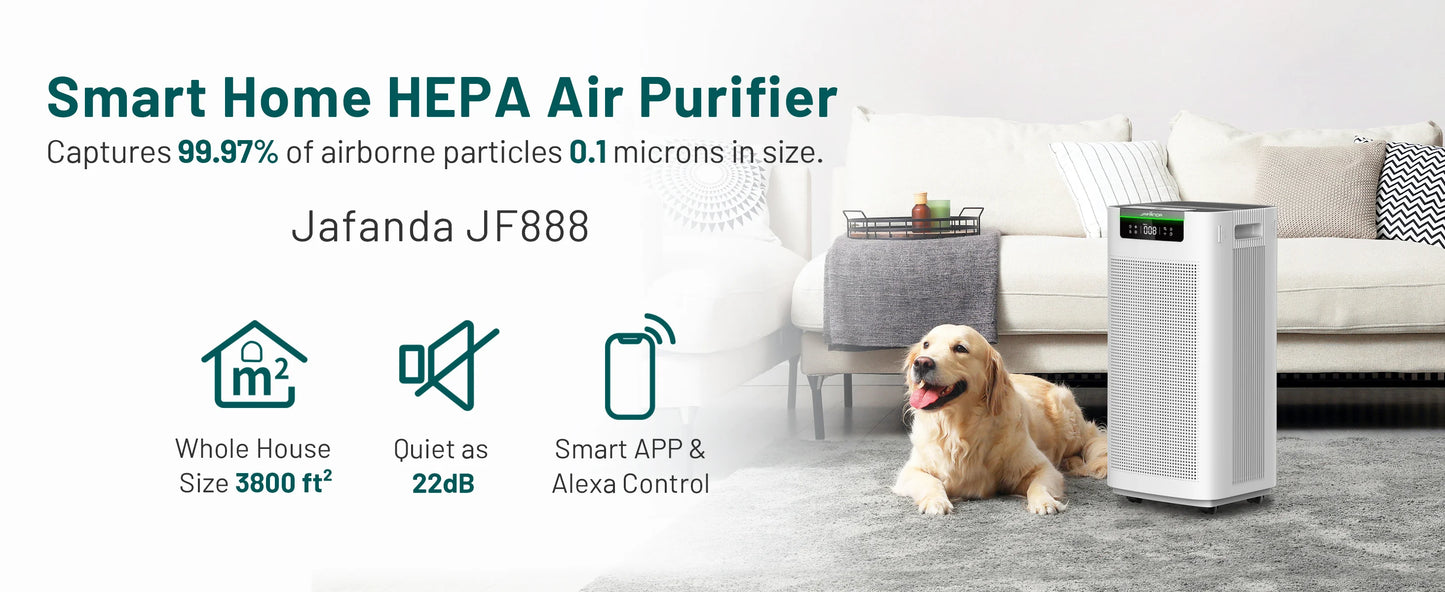 Jafända Smart Air Purifier For Home With Alexa And True HEPA