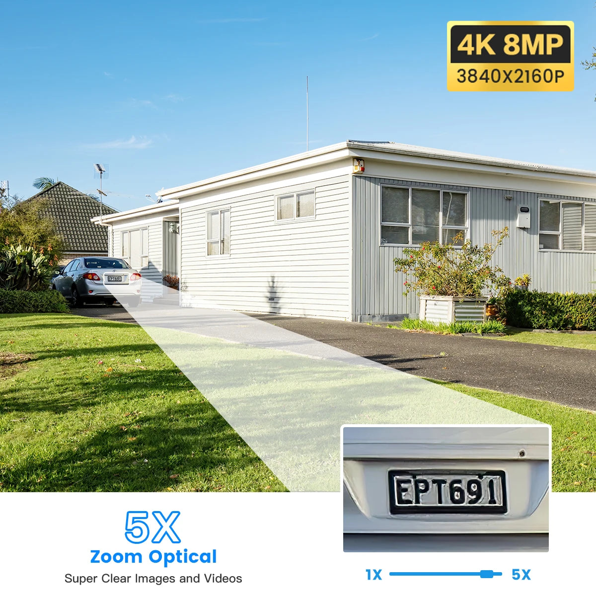 Ctronics 4K 8MP Outdoor WiFi Surveillance Camera With Auto Tracking