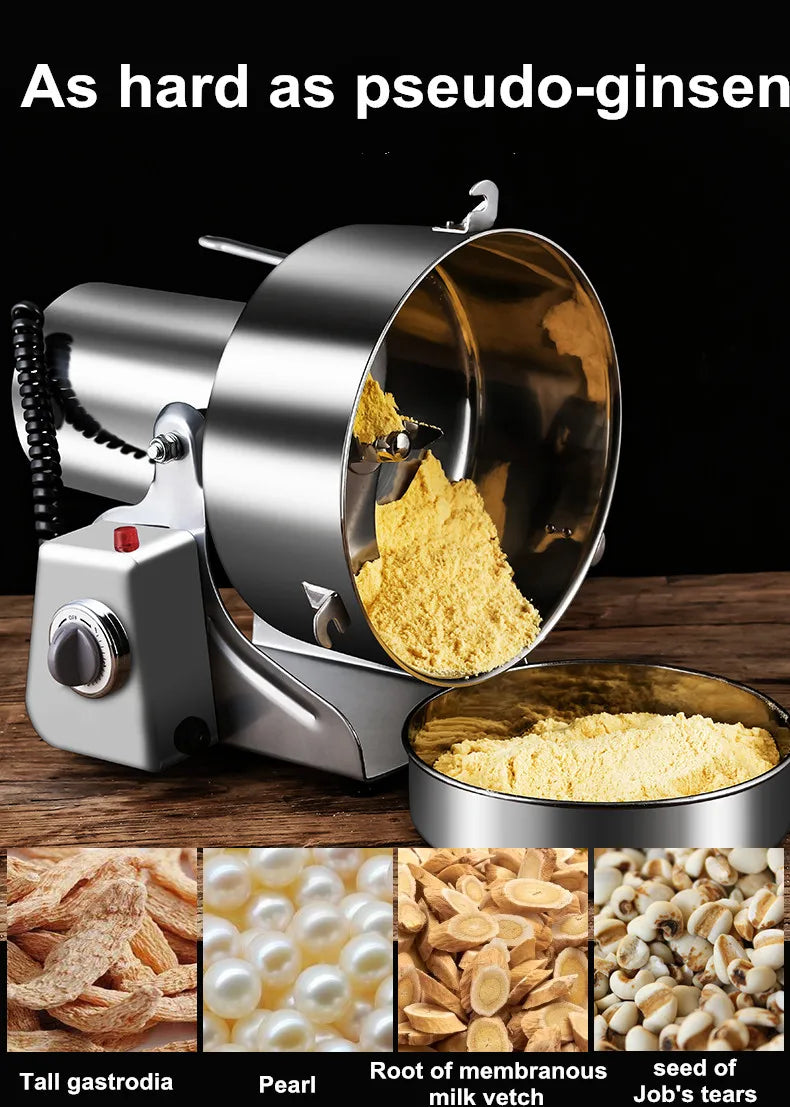 2500A 4500W Powder Grinder For Herbs Spices Grains Cereals