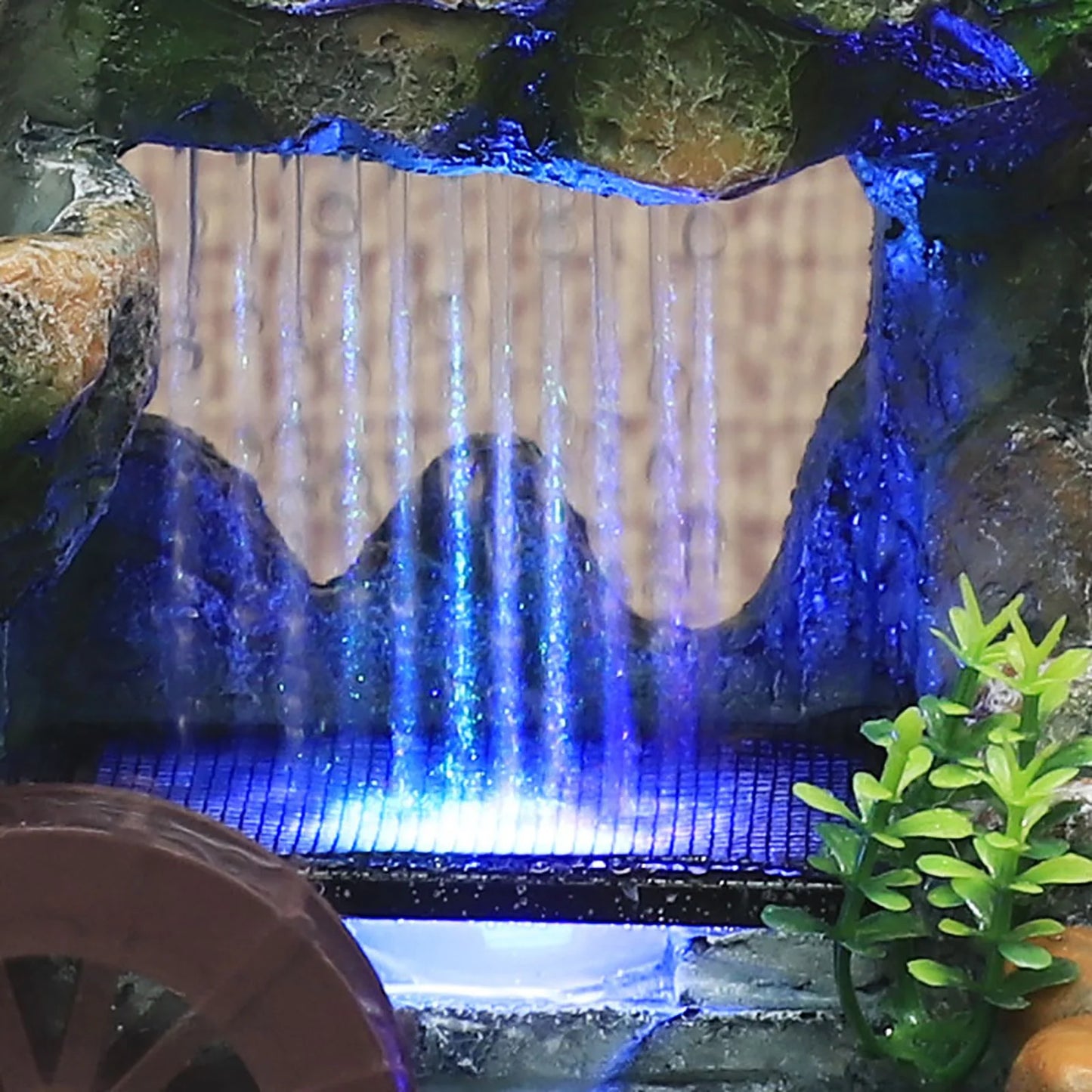 Indoor Desktop Fountain Waterfall Decor With Color Changing LED Lighting