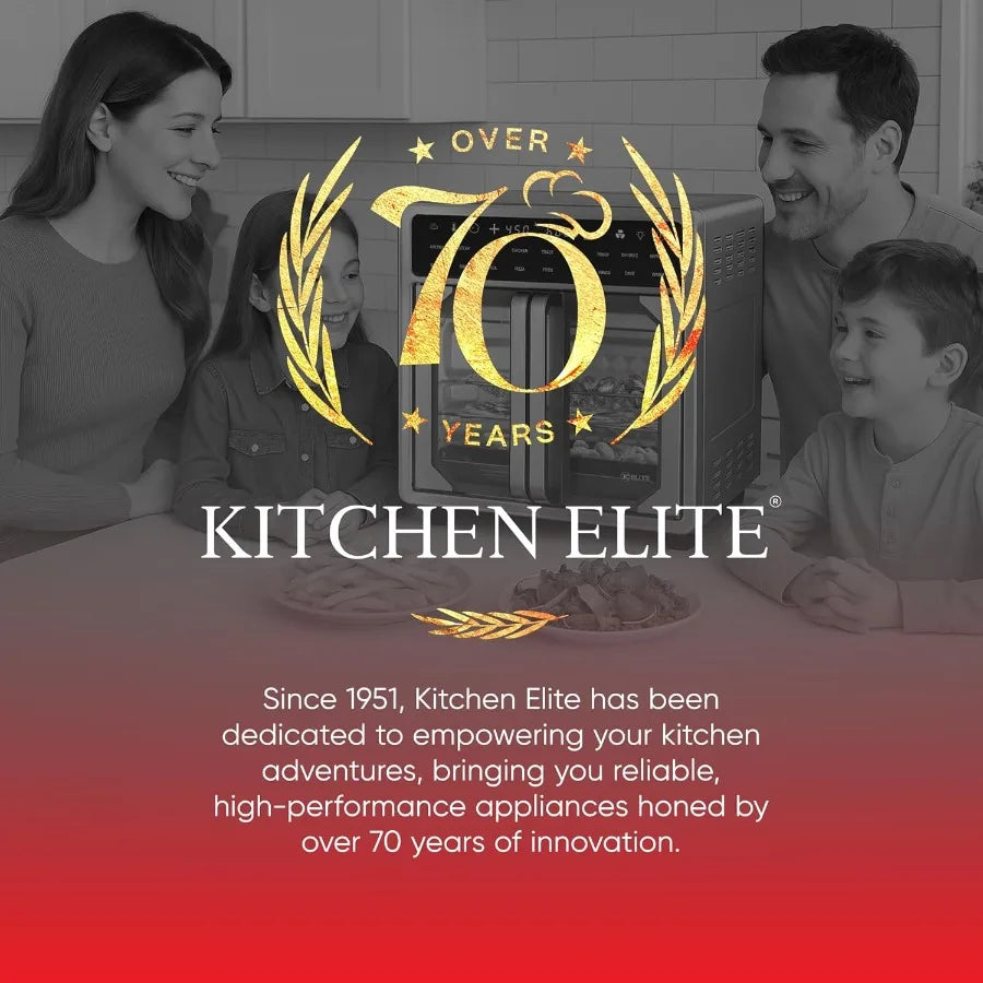 LISM Kitchen Elite French Door Air Fryer Oven LED Display