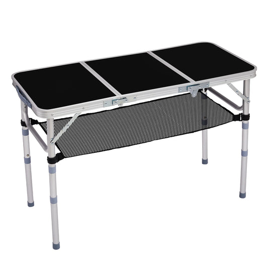 Outdoor Folding Camping Table Portable Aluminum Adjustable