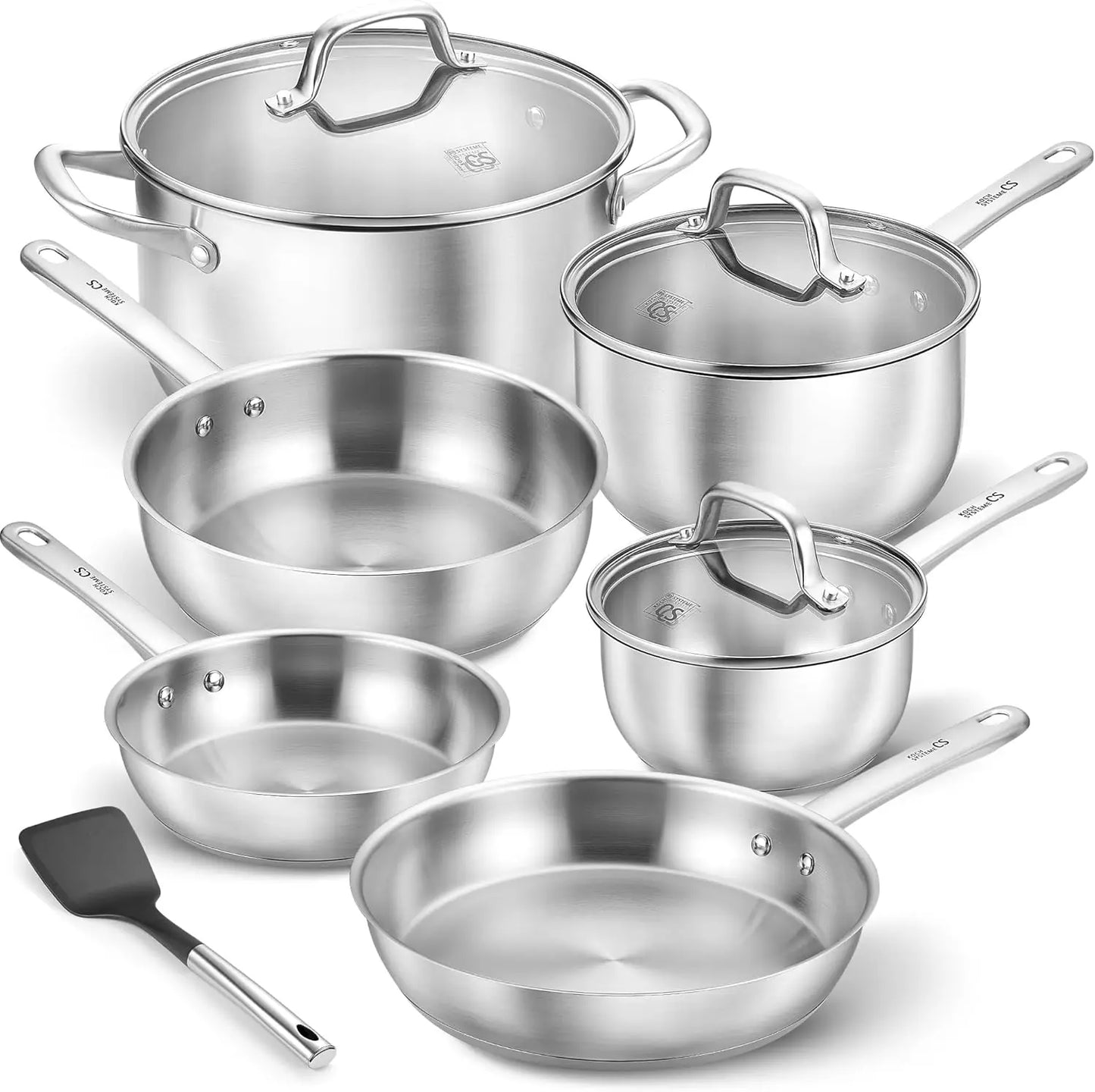 KOCH SYSTEME CS 10-Piece Stainless Steel Cookware Set Induction Ready