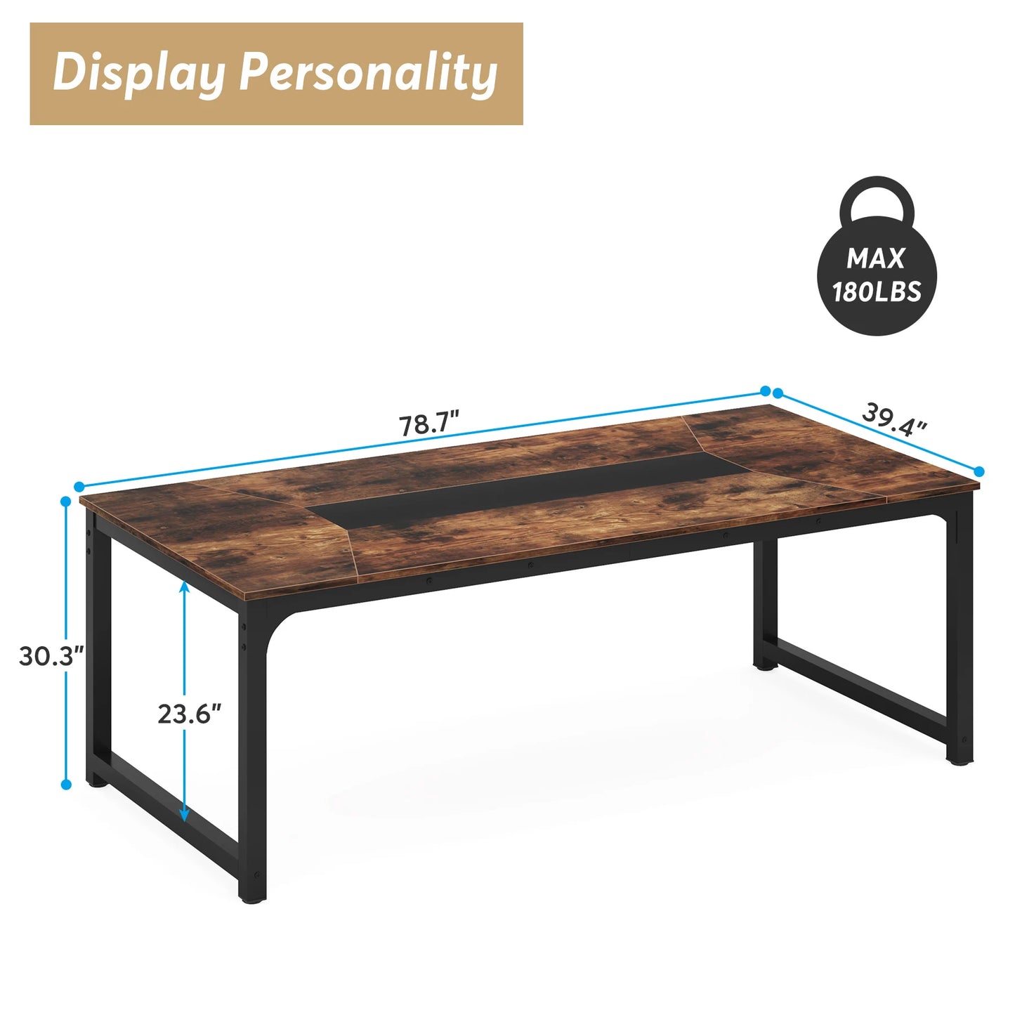 Tribesigns Rectangular Dining Table For 6 To 8 People