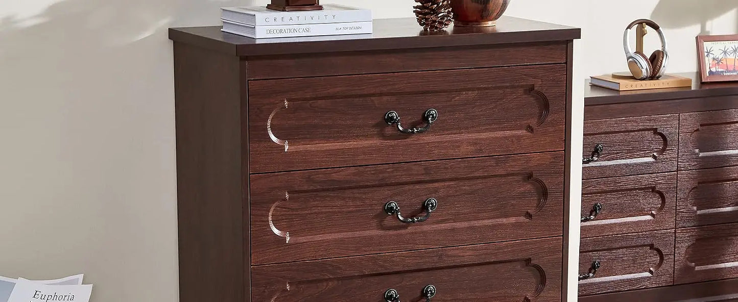 Farmhouse Cherry Wood Dresser Chest Of Drawers Rustic Style