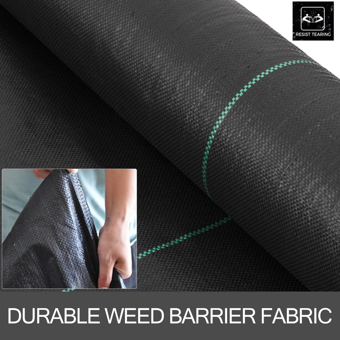 SucceBuy Landscape Fabric Geotextile Durable Ground Cover Weed Barrier 1.5oz