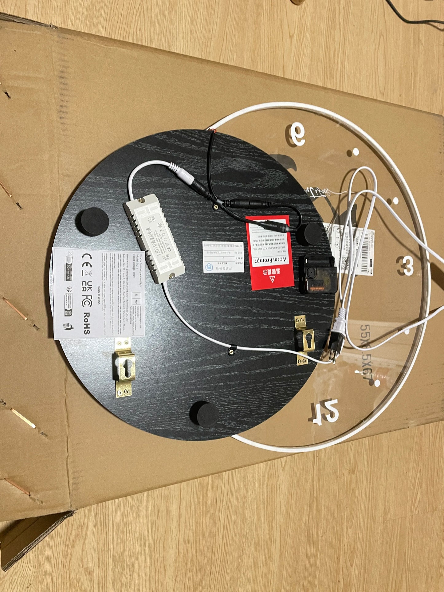 ZHUOLI Moon Earth Modeling LED Wall Clock With Silent Movement
