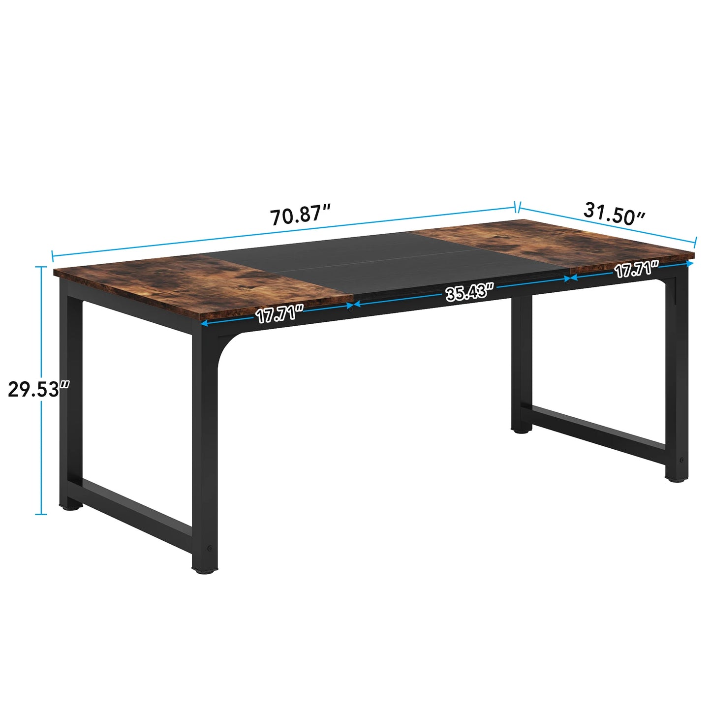 Tribesigns Rectangular Dining Table For 6 To 8 People