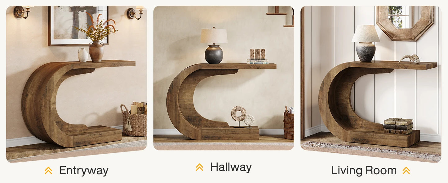Tribesigns Mid-Century Modern Console Table for Entryway