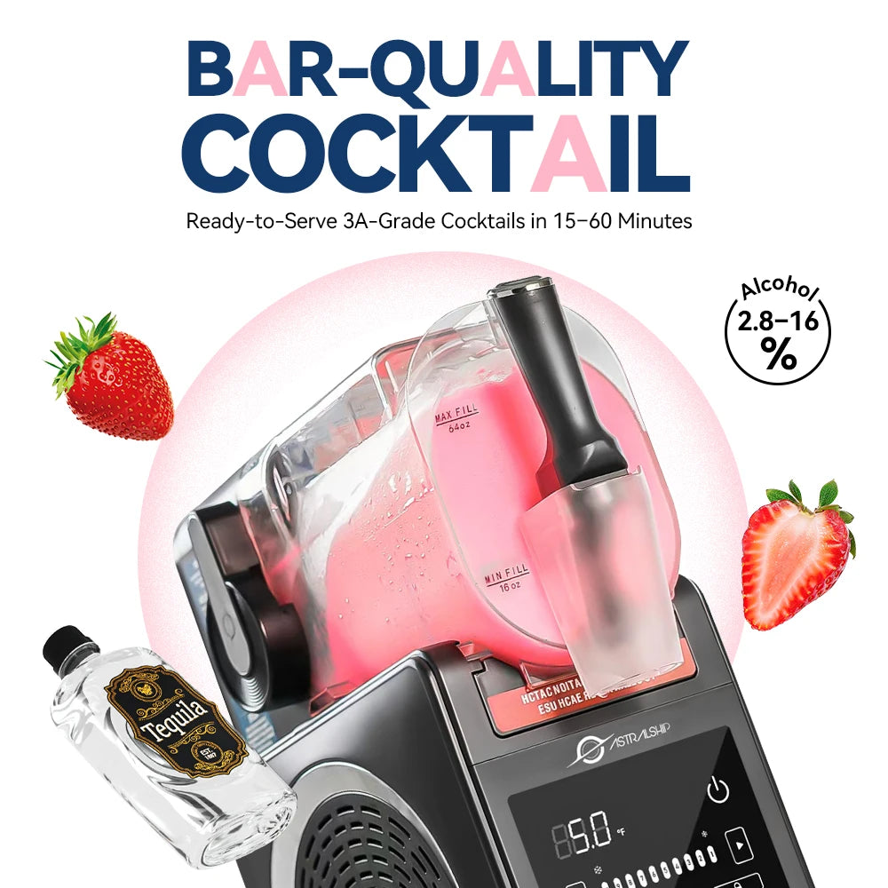 Astralship Slushie Machine With 6 Presets And Smart Temp Control
