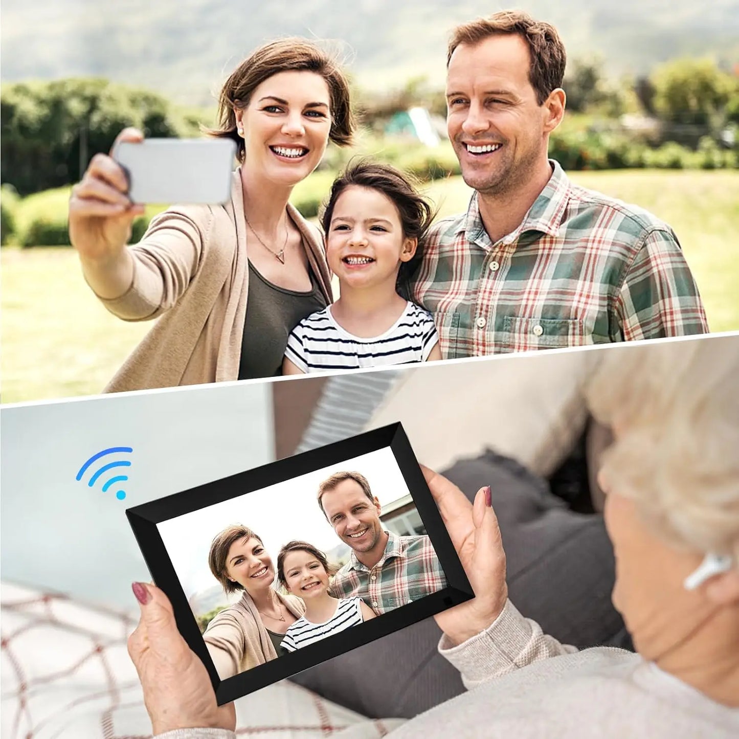 Yenock 32GB WiFi Digital Photo Frame 1280x800 IPS Touch Screen