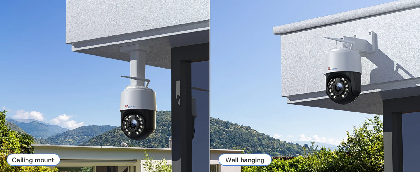 Ctronics 4K 8MP Outdoor WiFi Surveillance Camera With Auto Tracking