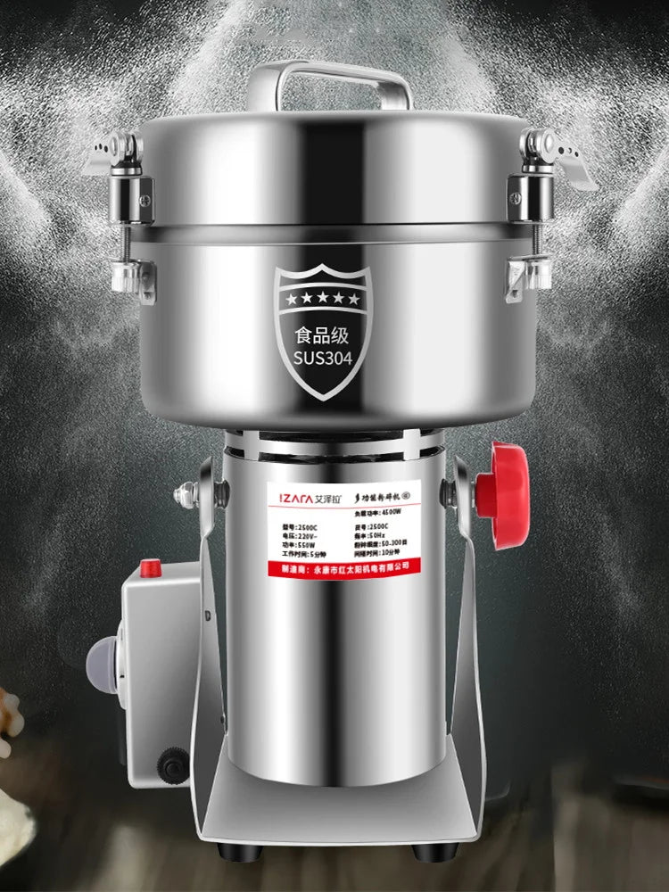 2500A 4500W Powder Grinder For Herbs Spices Grains Cereals