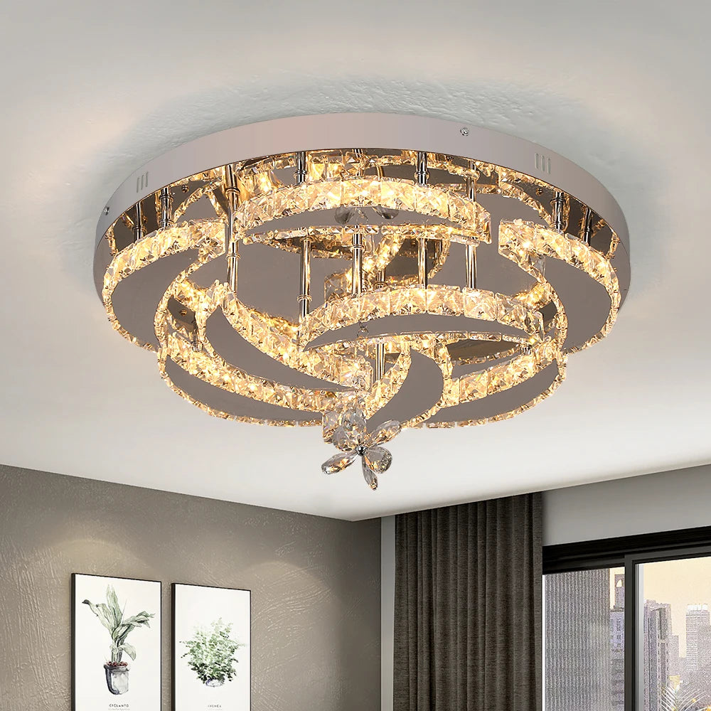 VETRULUS Luxury K9 Crystal Chandelier Modern Ceiling Lamp
