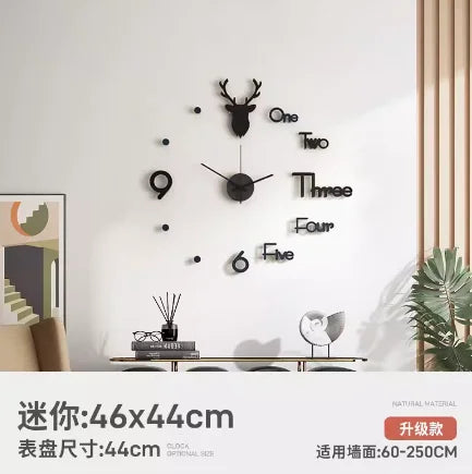 Minimalist Wall Clock With Quartz Mechanism For Living Room Decor