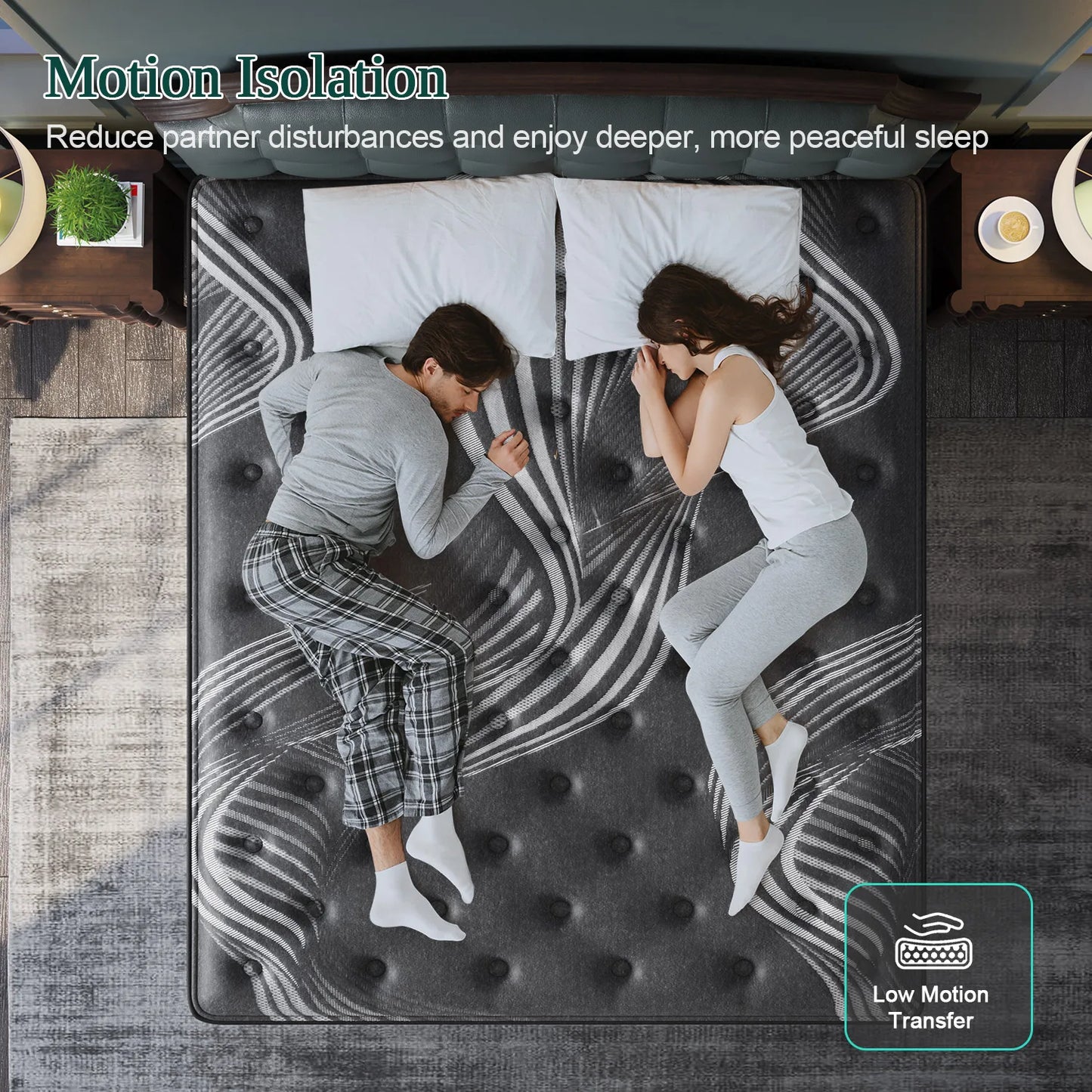 Sweetlove Euro Top Hybrid Mattress In A Box With Motion Isolation Memory Foam