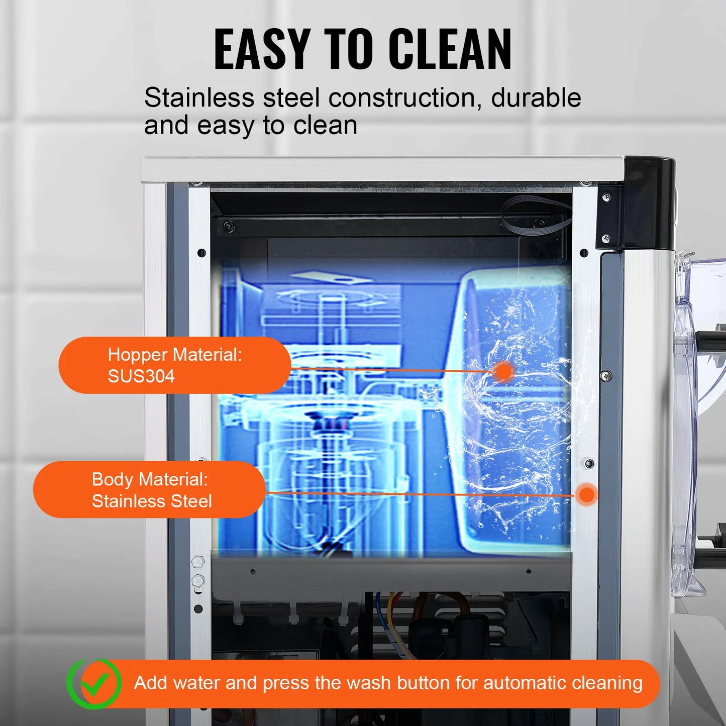 SucceBuy Commercial Ice Cream Machine Single Flavor Countertop
