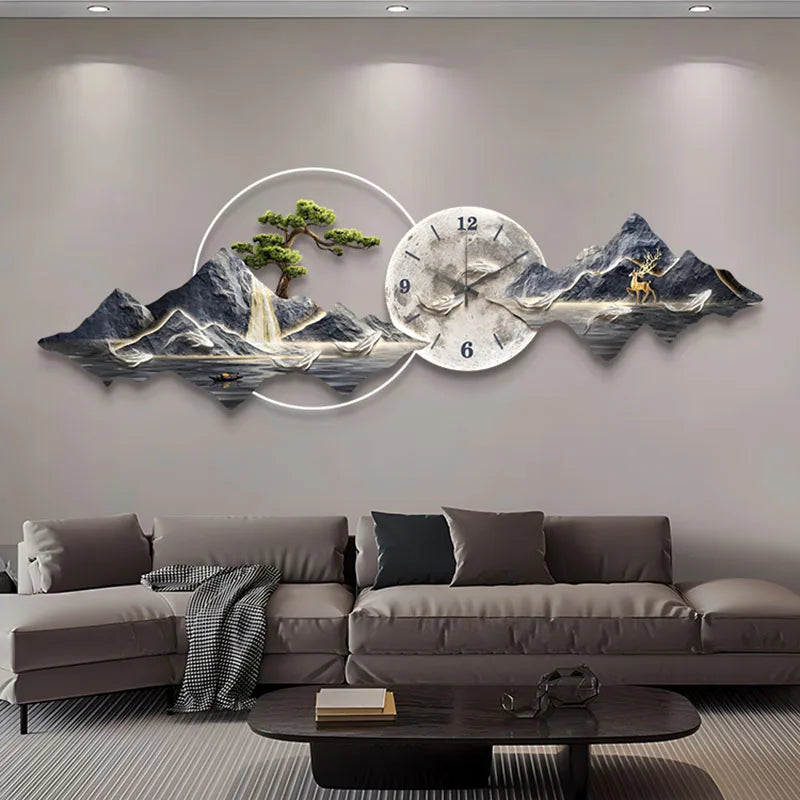 Minimalist Wall Clock With Quartz Mechanism For Living Room Decor
