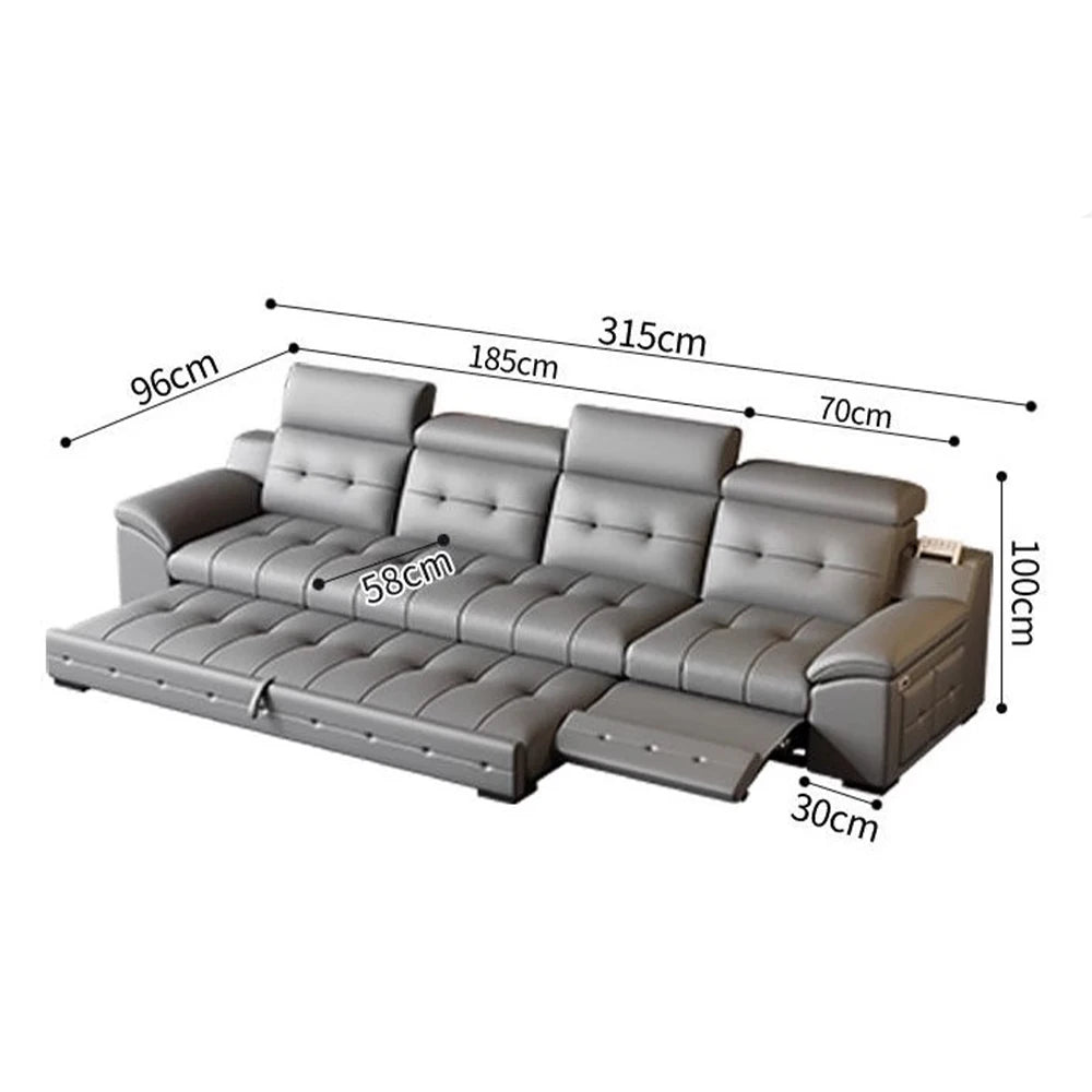 Linlamlim Electric Reclining Sectional Sofa Bed With Cup Holder