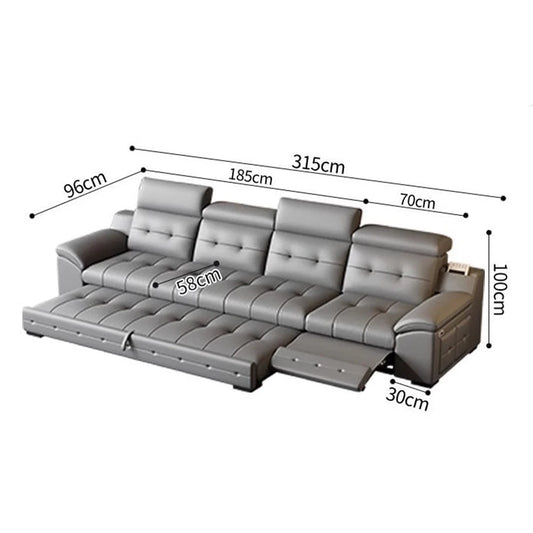 Linlamlim Electric Reclining Sectional Sofa Bed With Cup Holder