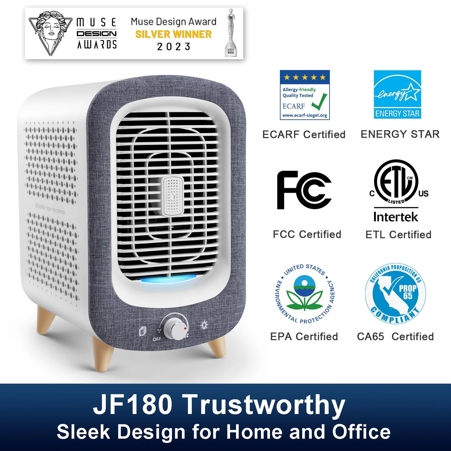 Jafanda Air Purifier for Home Bedroom With HEPA Activated Carbon