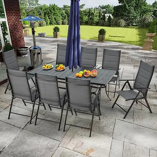 All Weather Rattan Outdoor Dining Set With Wood Table