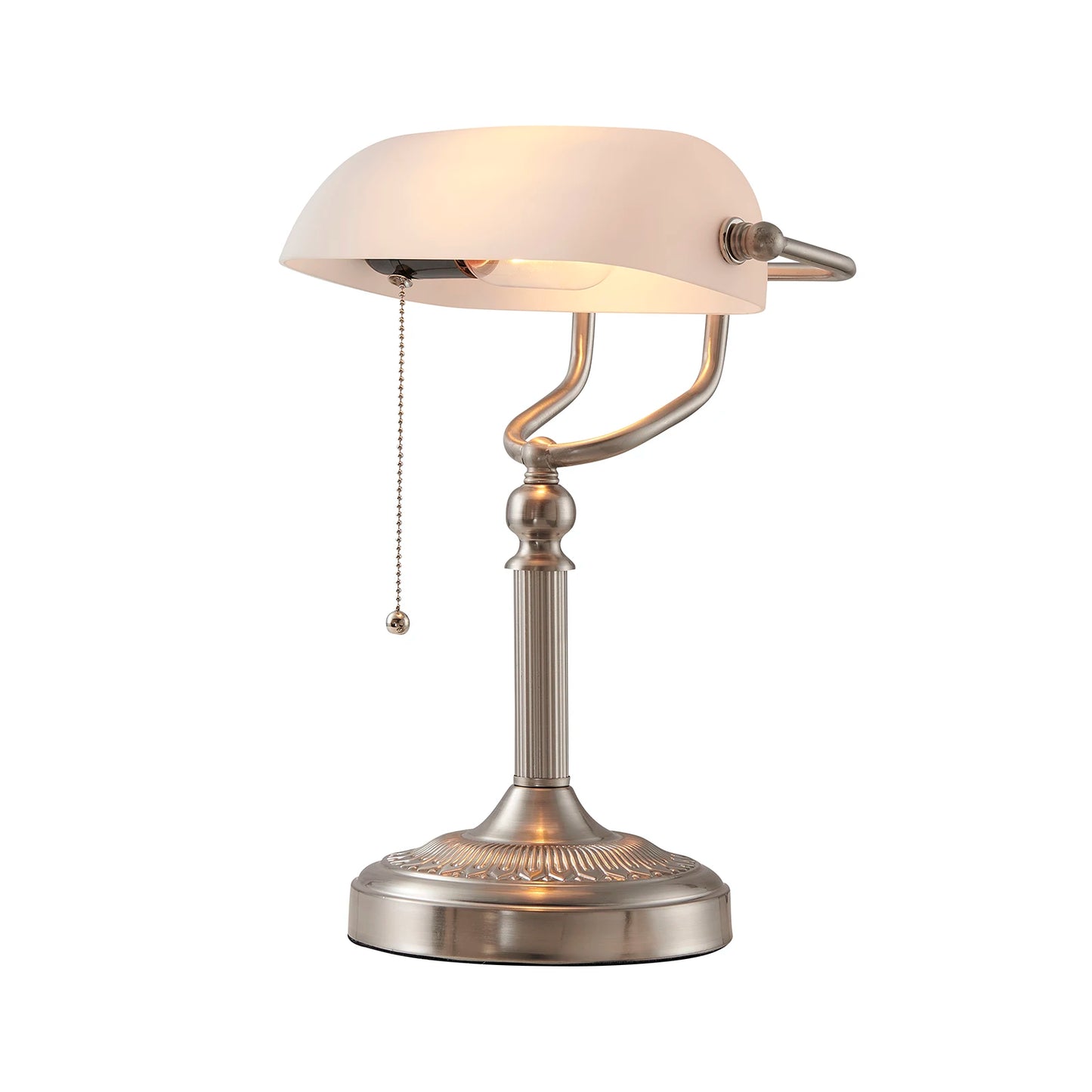 Newrays Banker Style Plug-In Table Lamp With Zipper Switch