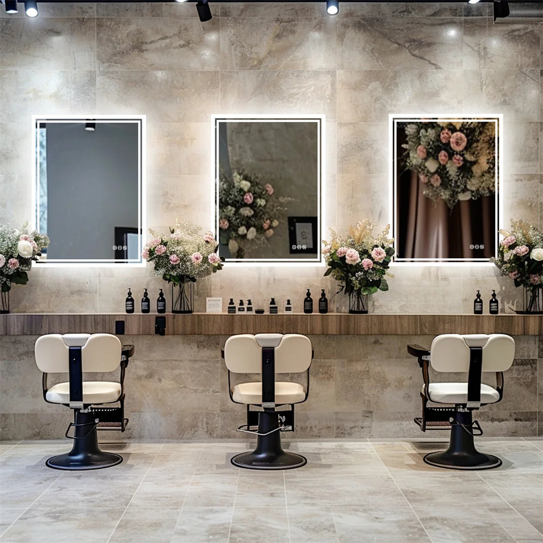 LUVODI Illuminated Backlit Bathroom Mirror With Dimmable LED Defog