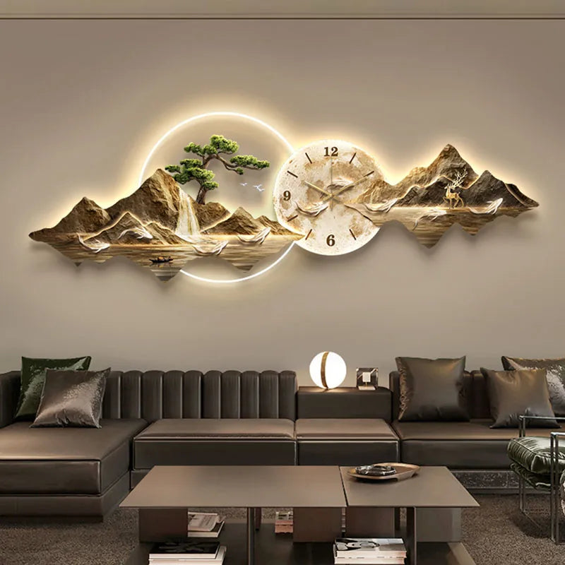 Minimalist Wall Clock With Quartz Mechanism For Living Room Decor