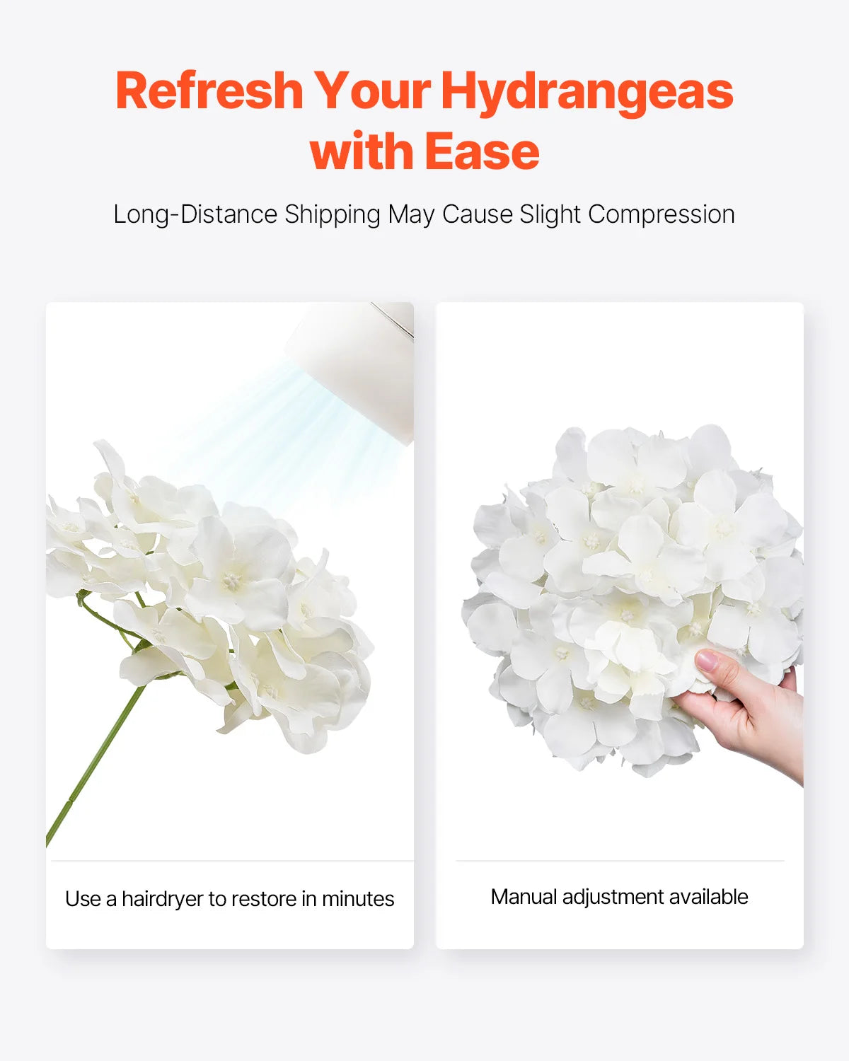SucceBuy Silk Hydrangea Bouquet Artificial Flowers for Weddings