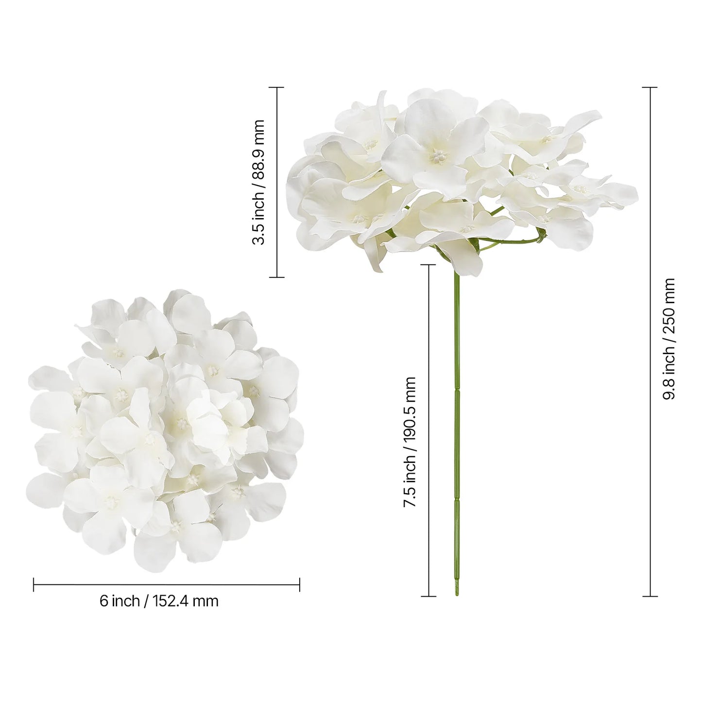 SucceBuy Silk Hydrangea Bouquet Artificial Flowers for Weddings