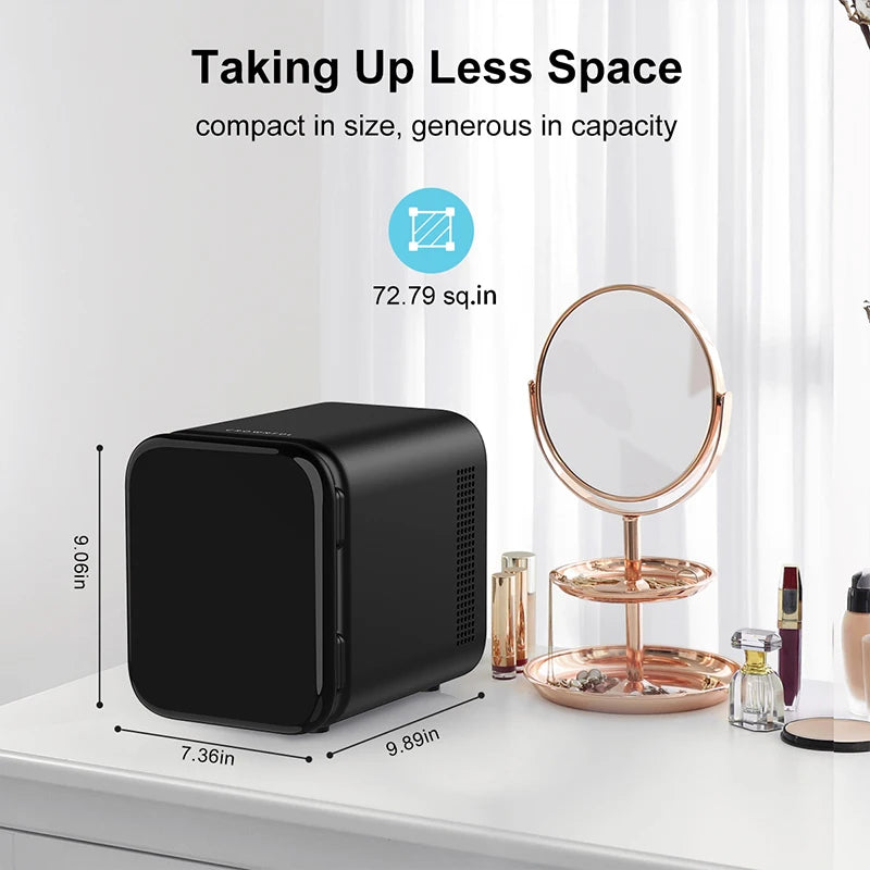 Crownful Mini Fridge for Beauty and Skincare Portable Car and Home