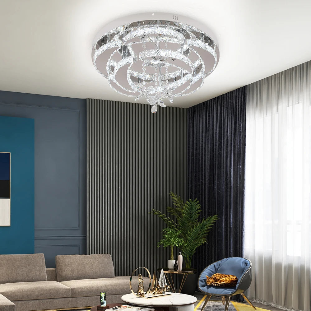 VETRULUS Luxury K9 Crystal Chandelier Modern Ceiling Lamp