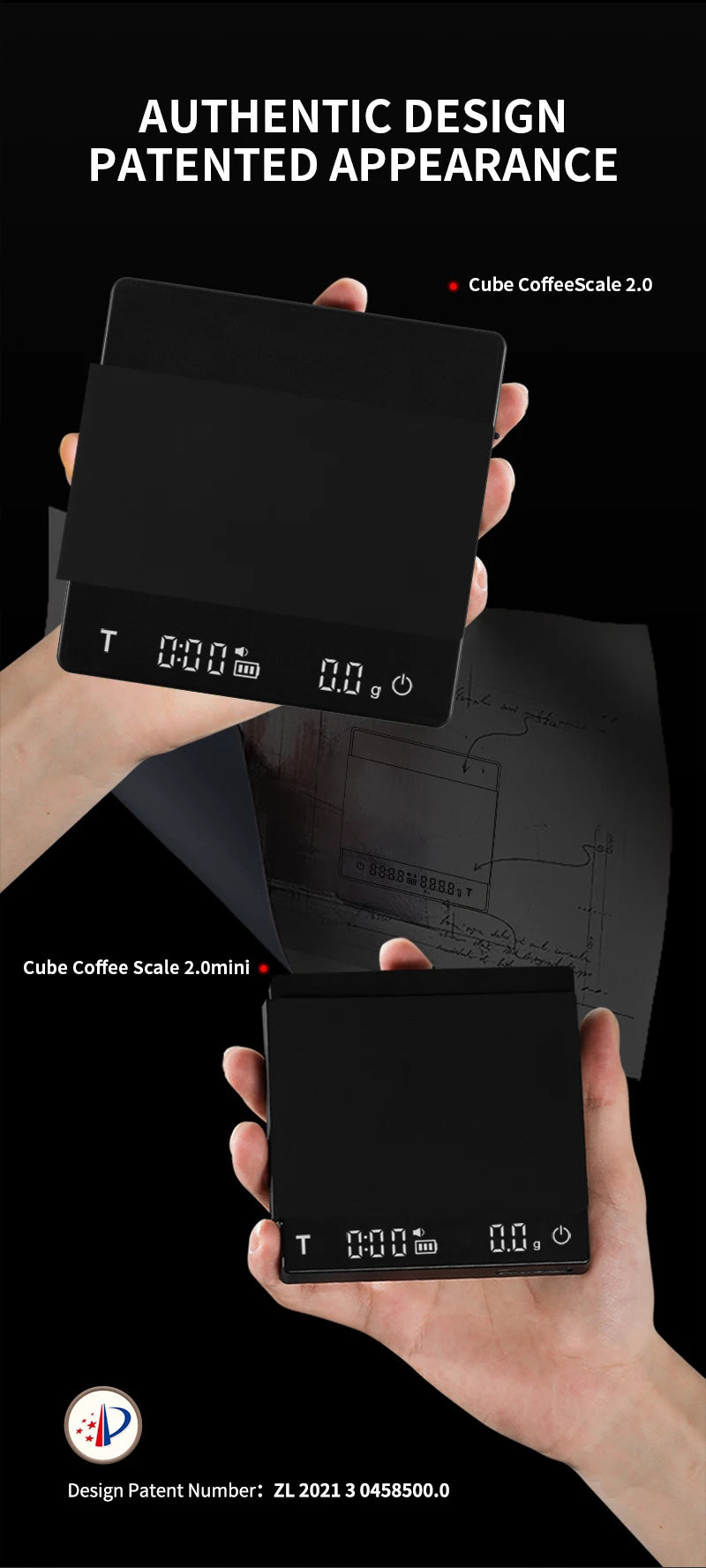 MHW-3BOMBER Coffee Scale With Timer, Rechargeable, 0.1g Precision