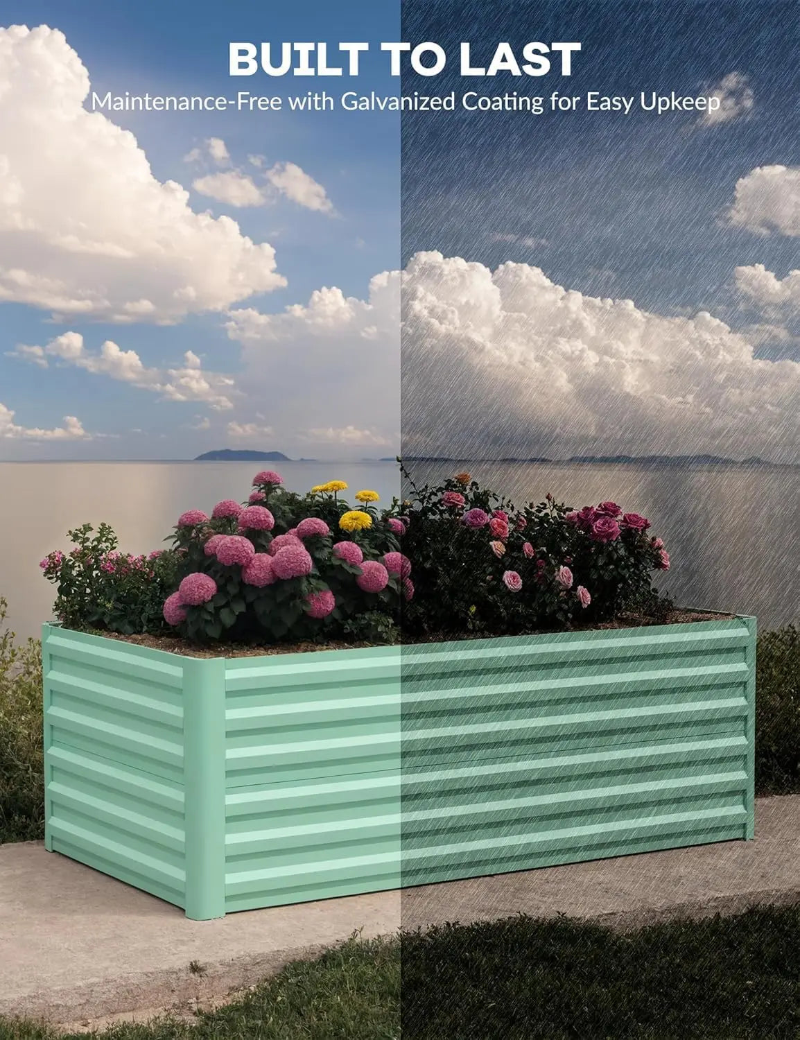TWISTER.CK Galvanized Raised Garden Bed Kit For Vegetables And Herbs