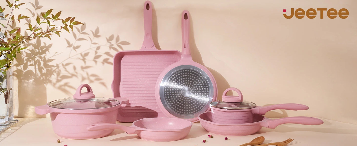 Nonstick 23-Piece Cookware Set Induction Safe Eco Friendly
