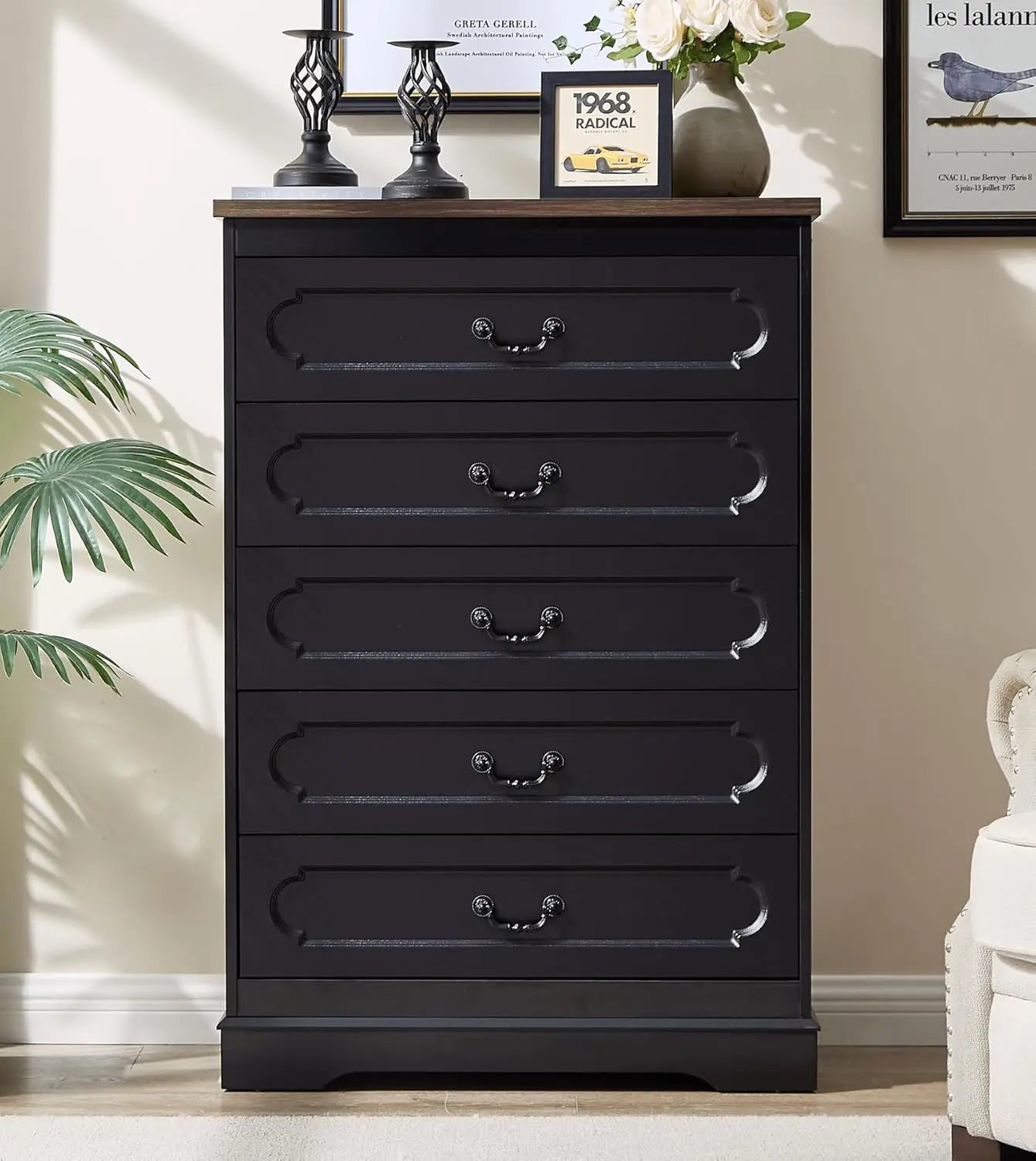 Farmhouse Cherry Wood Dresser Chest Of Drawers Rustic Style