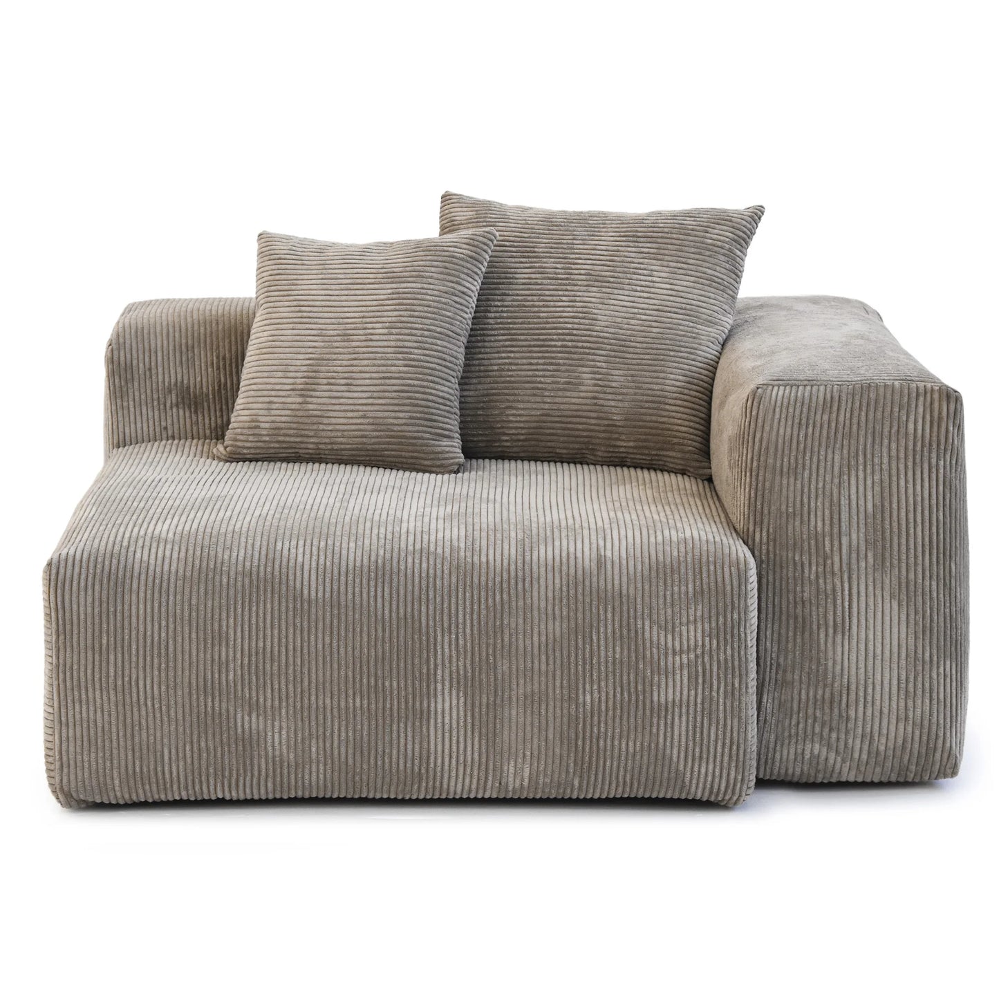 Sdorens Modern Corduroy Sectional Sofa With Chaise