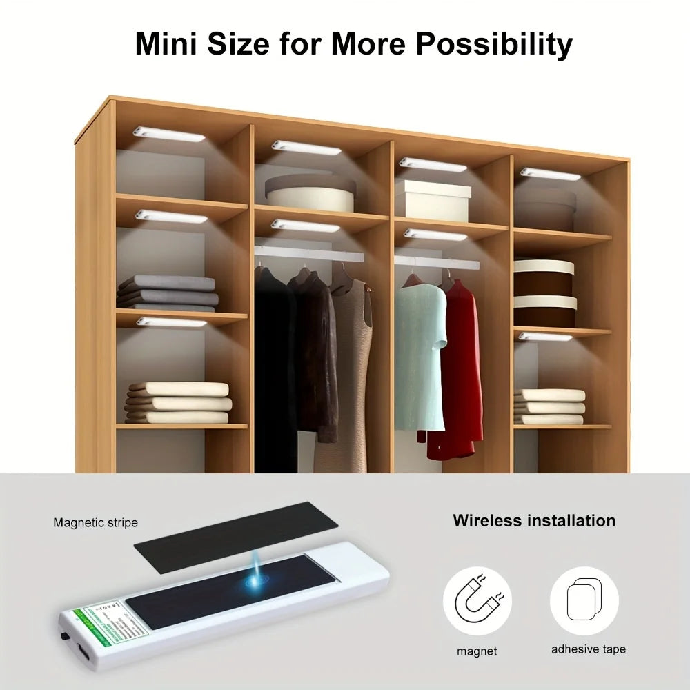 6 Pack Motion Sensor Lights USB C Rechargeable Magnetic Closet Lights