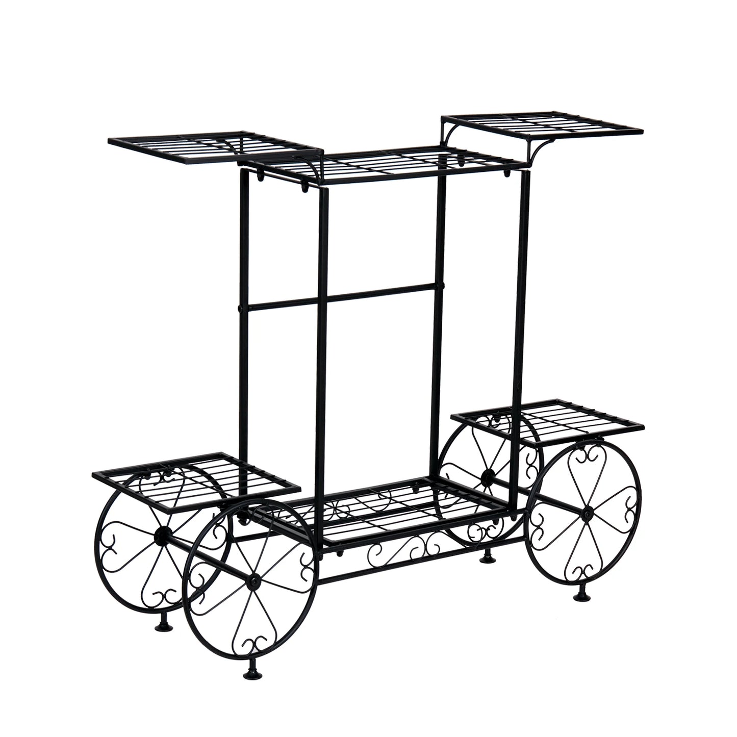 Metal Garden Plant Stand Parisian Style Flower Display Rack