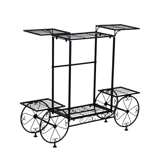 Metal Garden Plant Stand Parisian Style Flower Display Rack