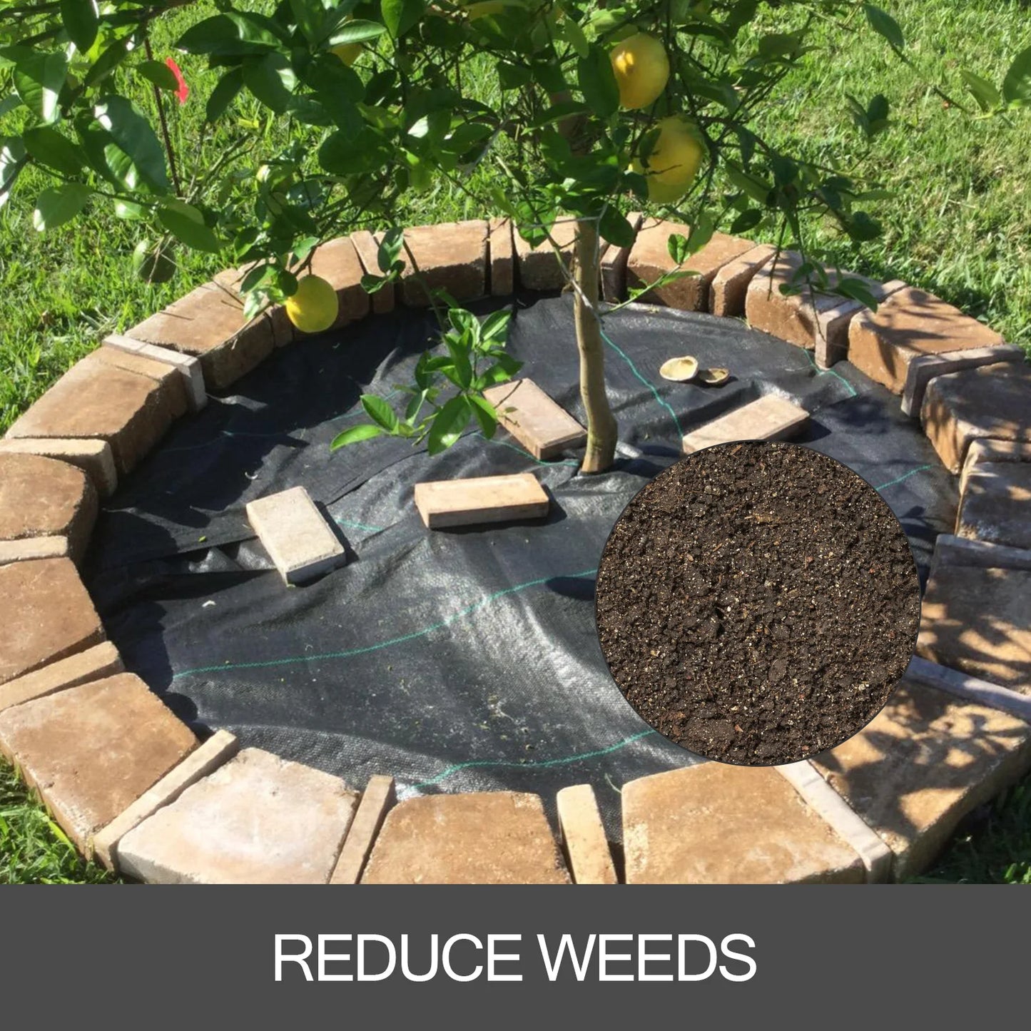 SucceBuy Landscape Fabric Geotextile Durable Ground Cover Weed Barrier 1.5oz
