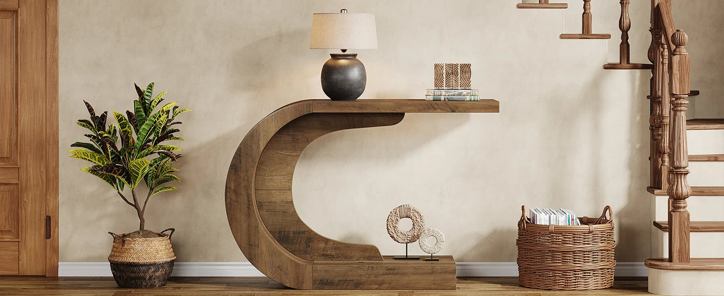 Tribesigns Mid-Century Modern Console Table for Entryway