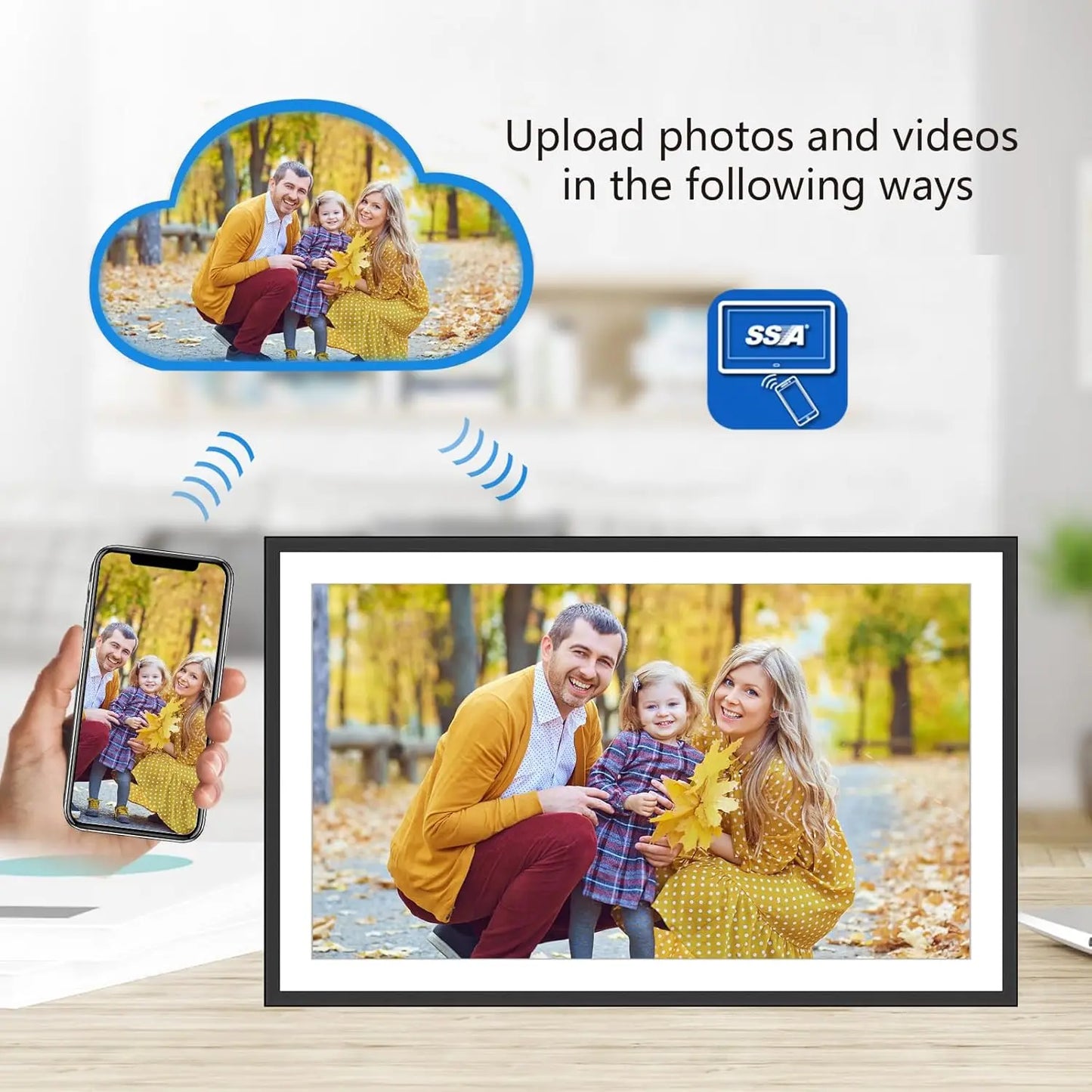 SSA 32GB WiFi Digital Photo Frame Full HD Touch Screen