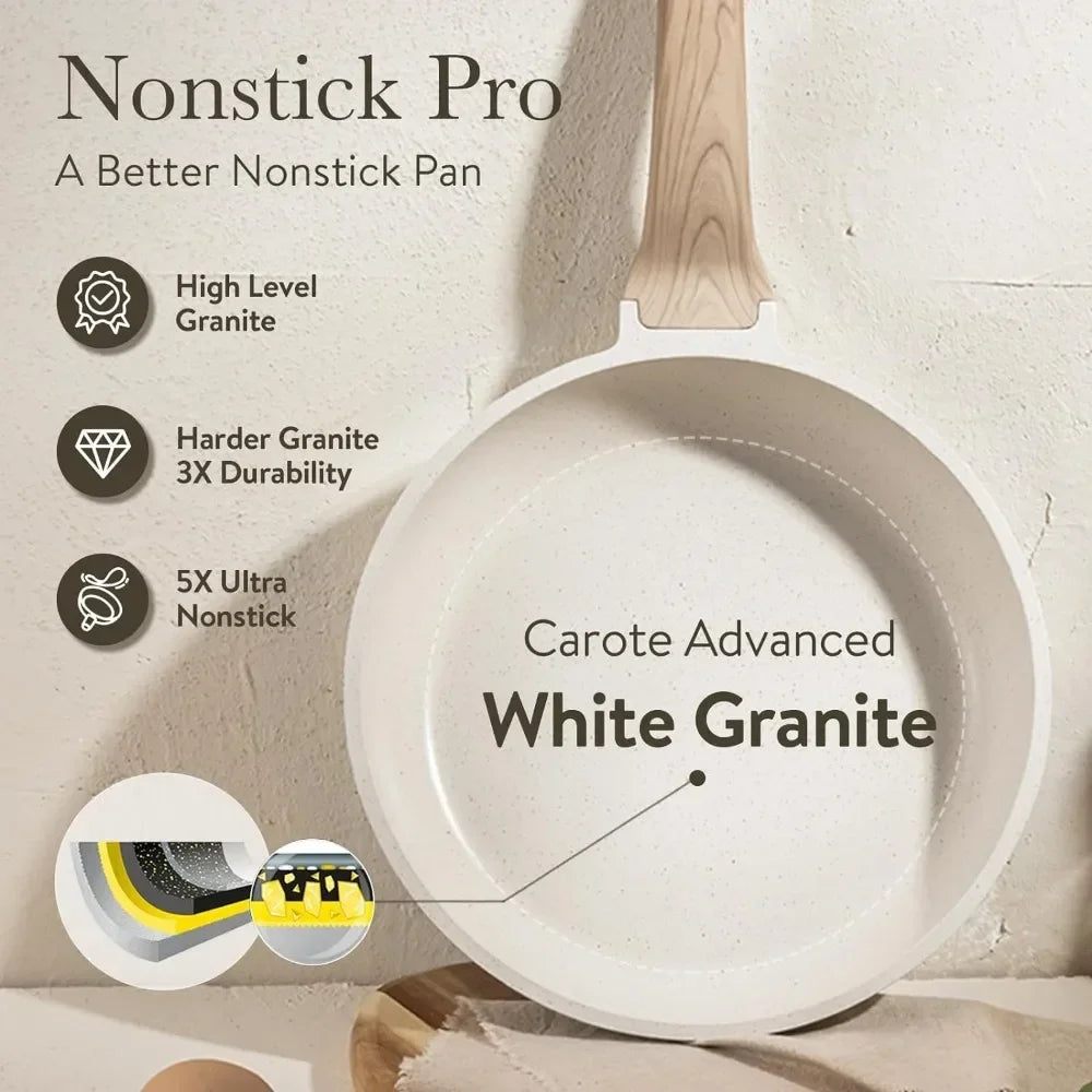 XMSJ 21 Piece Nonstick Pots and Pans Induction Cookware Set