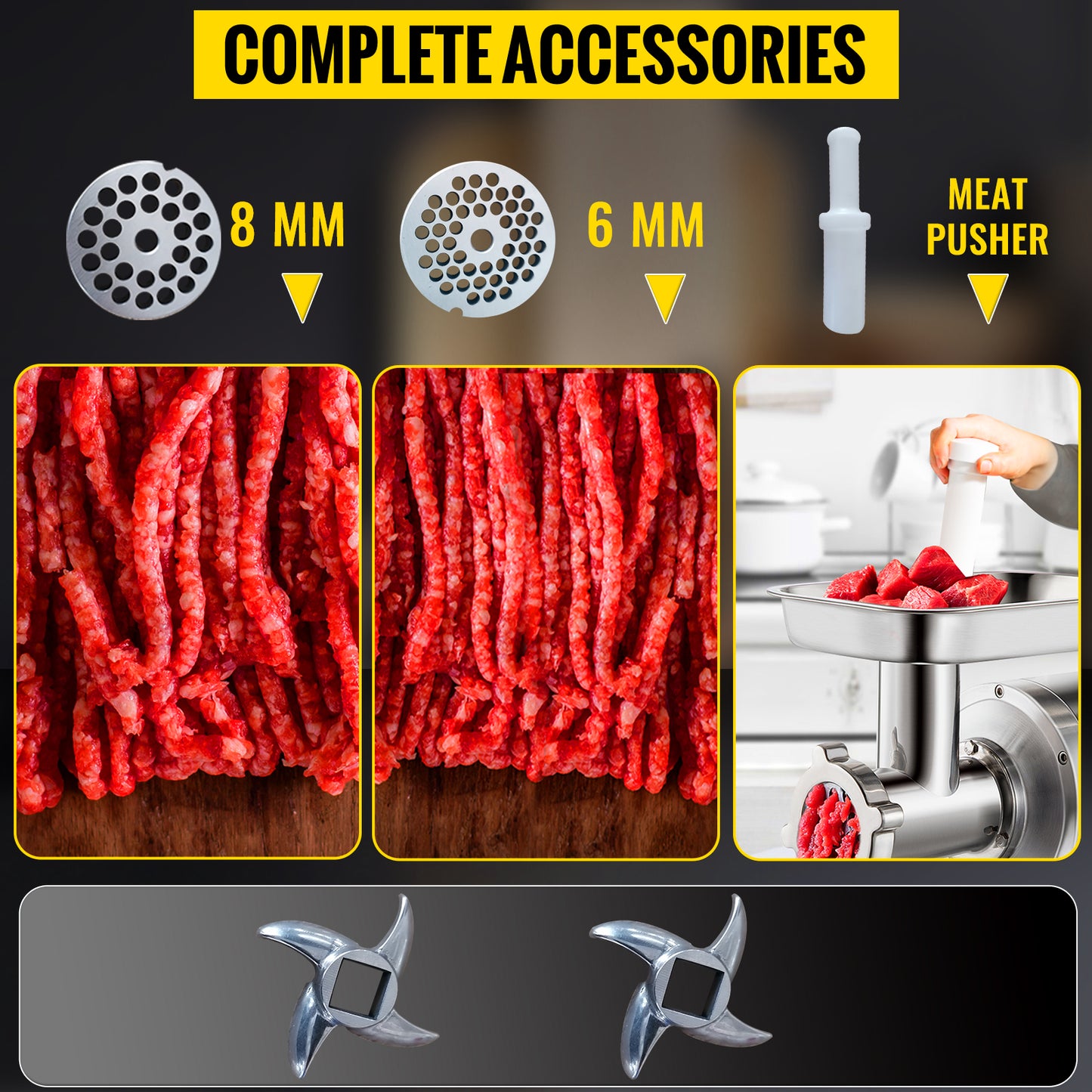 SucceBuy Electric Meat Grinder Mincer For Commercial Kitchens