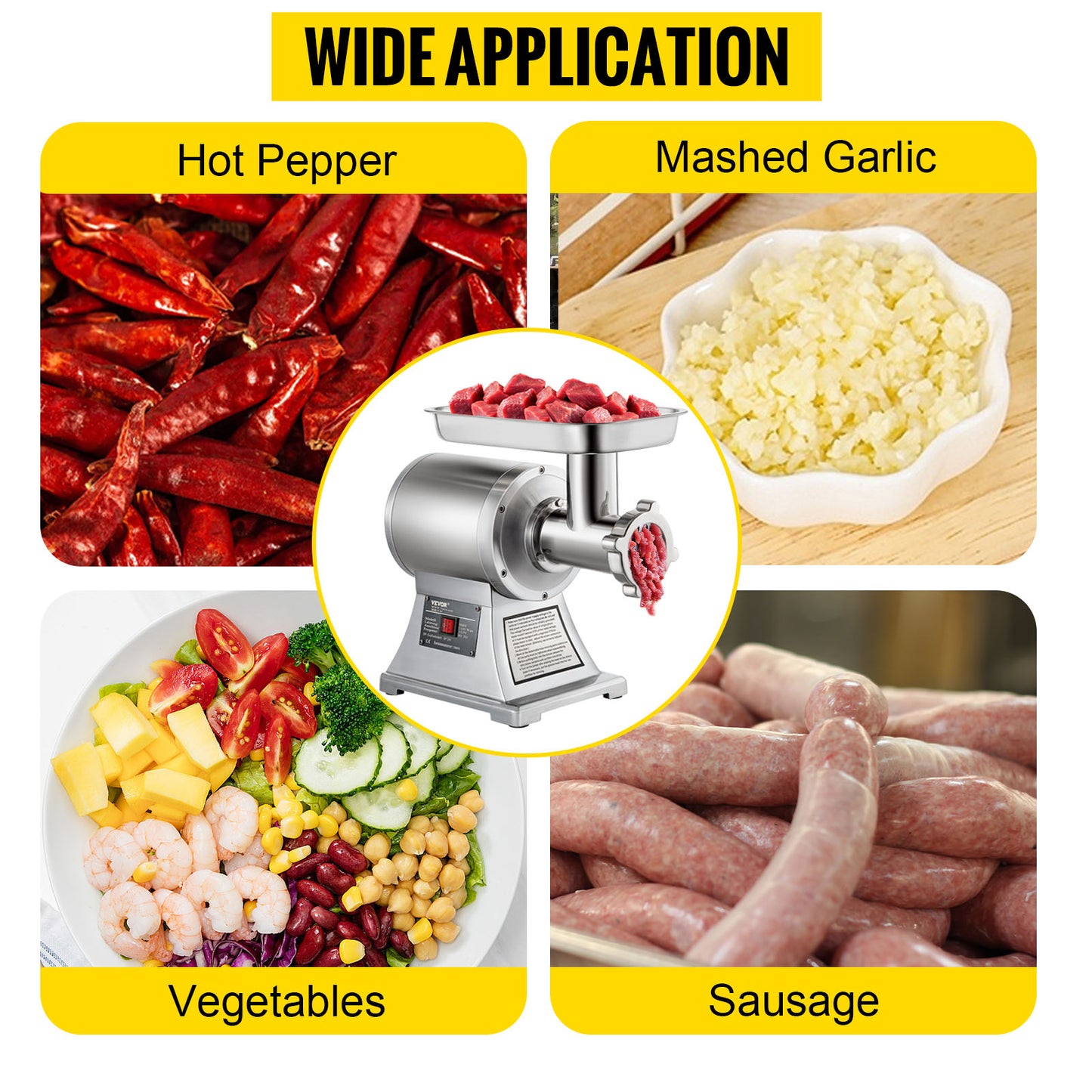 SucceBuy Electric Meat Grinder Mincer For Commercial Kitchens