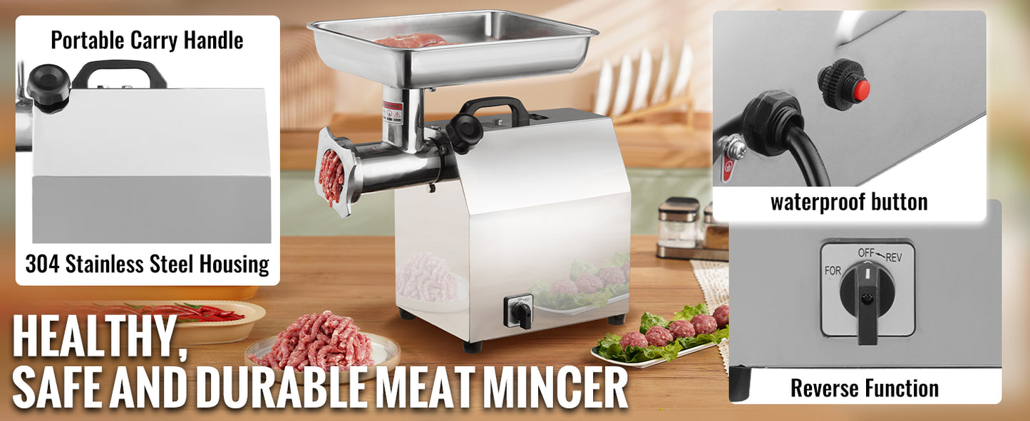 SucceBuy Electric Meat Grinder Sausage Stuffer Stainless Steel